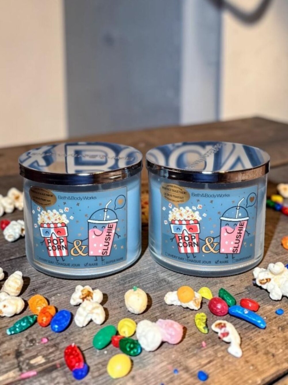 NEW*Bath & Body Works Popcorn & Slushie 3 Wick Candle Lot